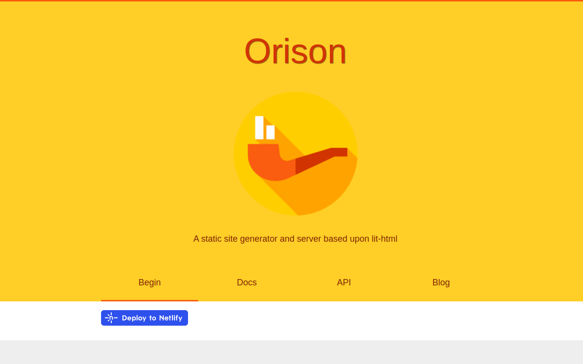 Orison 官网首屏
