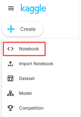 Kaggle创建Notebook
