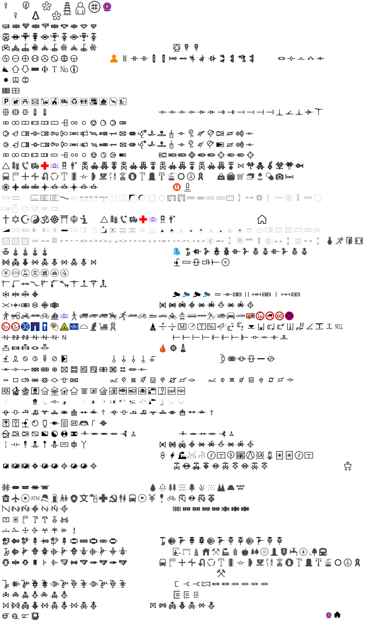 GIS地图专用SVG矢量图标库 - 114个市政管网设施标注图标 | 燃气热力管道阀门 | 公共设施地标 | 无损缩放 | 支持动态样式
